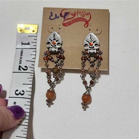 TRESKA beaded dangle earrings new!!! - Picture 3 of 3